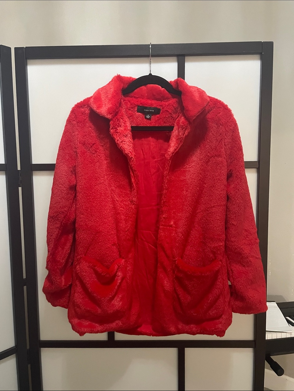 Cozy Red Jacket w/Pockets